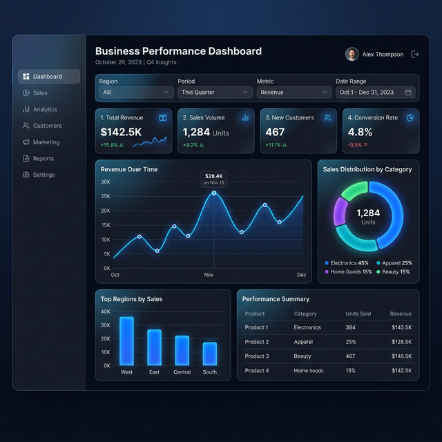 Business Analytics Dashboard preview